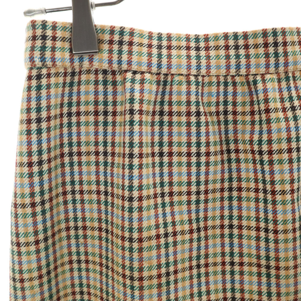 CELINE セリーヌ 80s 90s フランス製 オールド チェック柄 カジュアル スカートスーツ 上下 セットアップ 42 ベージュ レディース
