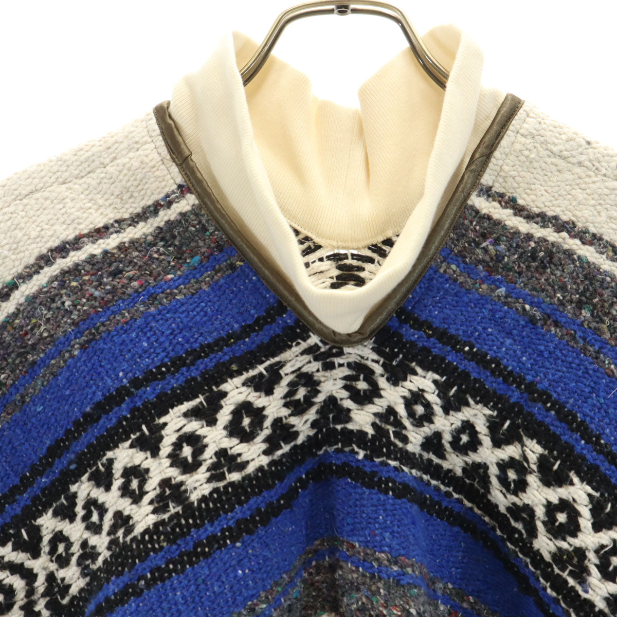 77circa ナナナナサーカ メキシカンラグ ポンチョ アイボリー レディース