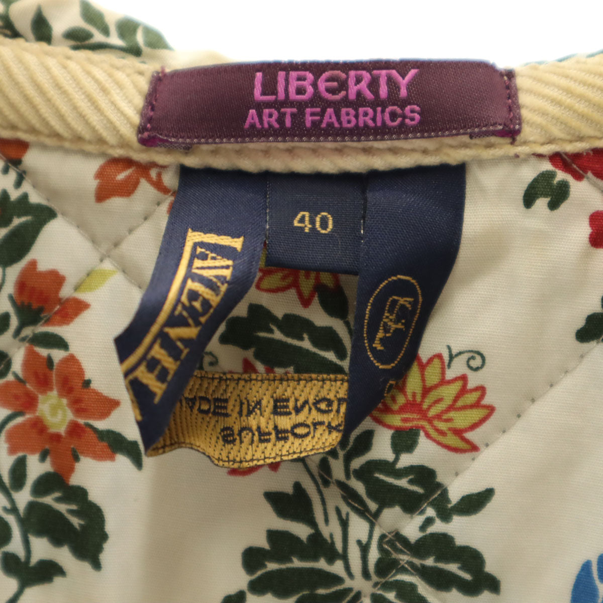 LAVENHAM ラベンハム イングランド製 キルティングジャケット 40 アッシュブラウン 中綿 レディース