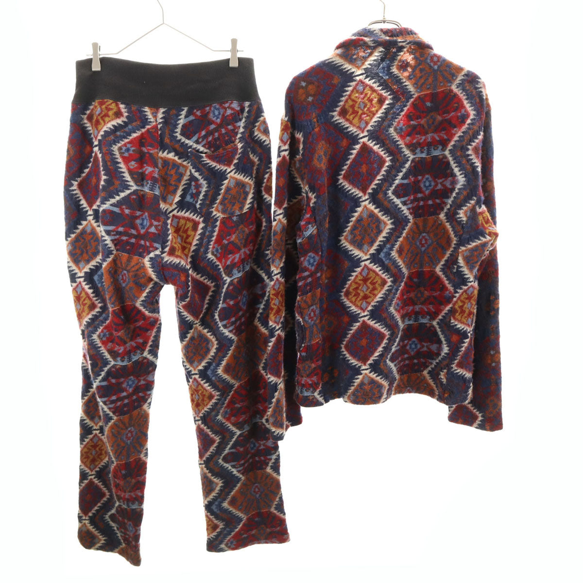 KAPITAL キャピタル 日本製 ネイティブ柄 ウールジャケット 上下 セットアップ 4/2 ネイビー メンズ