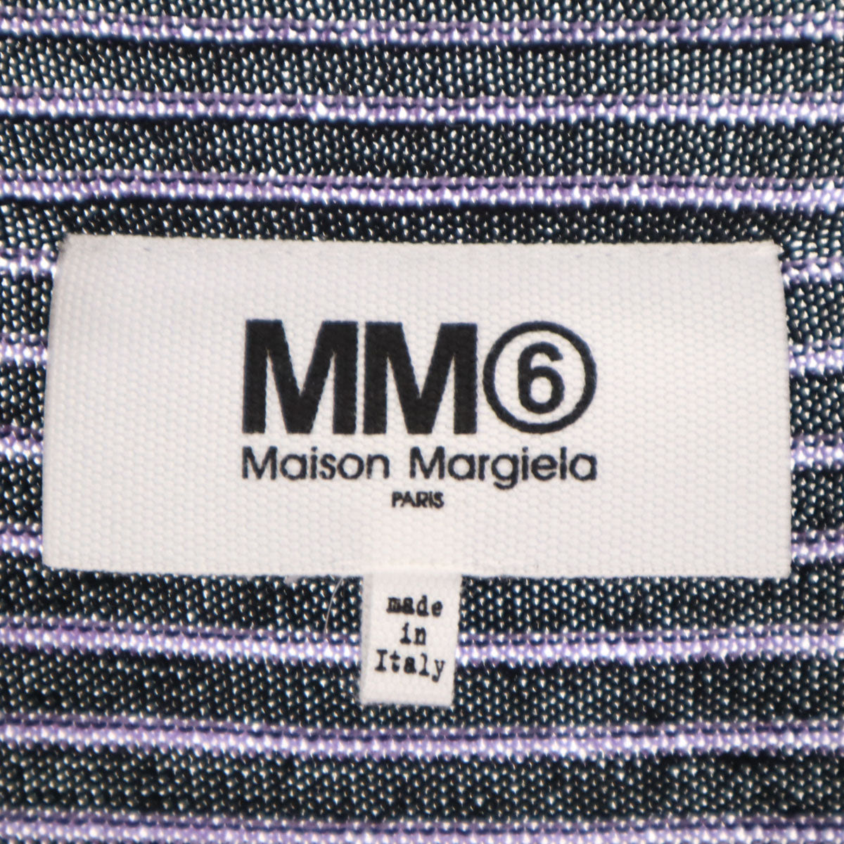 MM6 Maison Margiela エムエムシックス メゾンマルジェラ イタリア製 ボーダー柄 長袖 ニット 上下 セットアップ S ブラック レディース