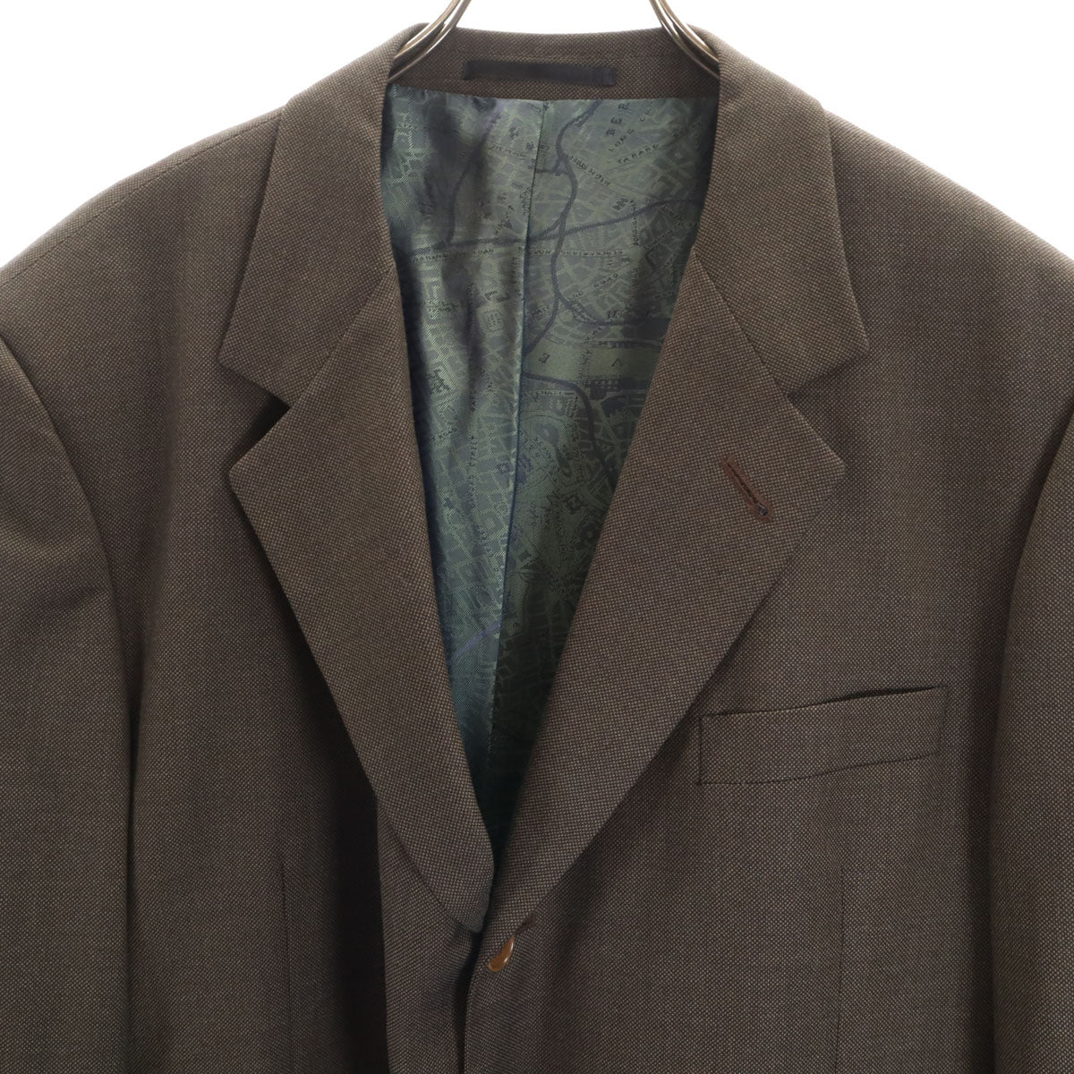 美品 Paul Smith LONDON ポールスミスロンドン ポルトガル製 スーツ 上下 セットアップ 44/W37 ブラウン メンズ