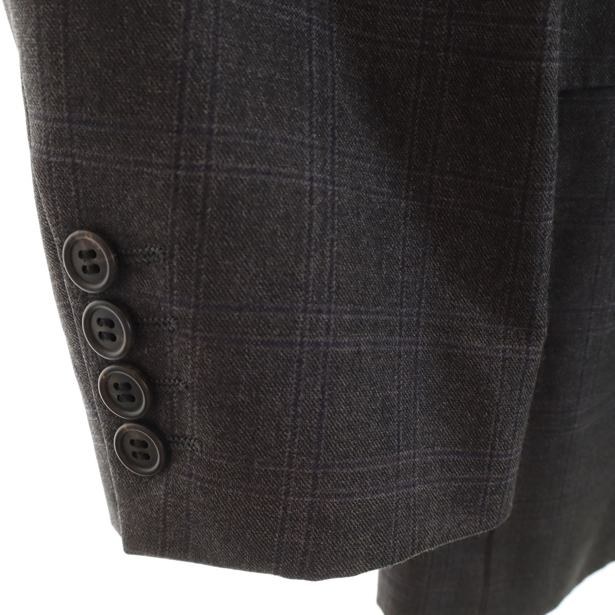 Paul Smith LONDON ポールスミスロンドン 日本製 チェック柄 FRATELLI TALLIA DI DELFINO生地 Super120’s スーツ 上下 セットアップ L グレー メンズ