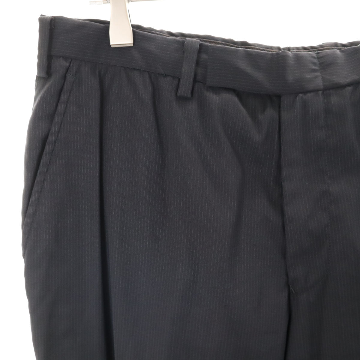 BURBERRY BLACK LABEL バーバリーブラックレーベル 日本製 ストライプ柄 スーツ 上下 セットアップ 40R ブラック 三陽商会 メンズ