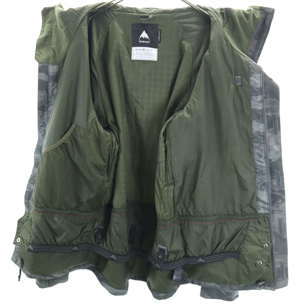BURTON バートン カモフラ柄 スノーボード ジャケット 上下 セットアップ M グレー系 ウィンタースポーツ メンズ