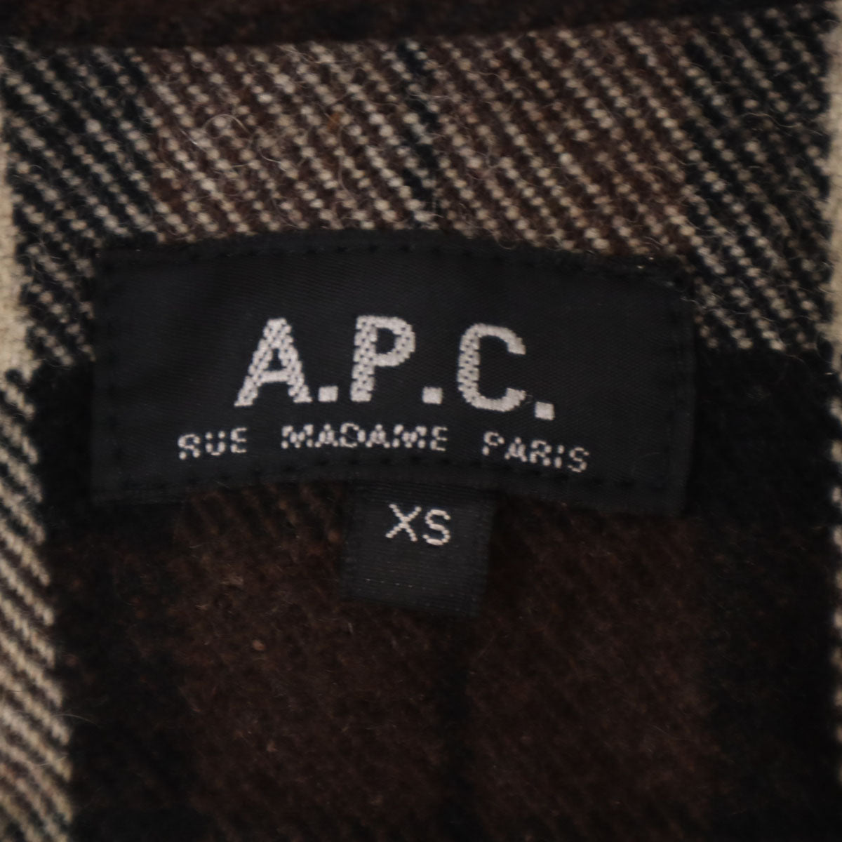 A.P.C. アーペーセー チェック柄 ジャケット XS ブラウン系 メンズ