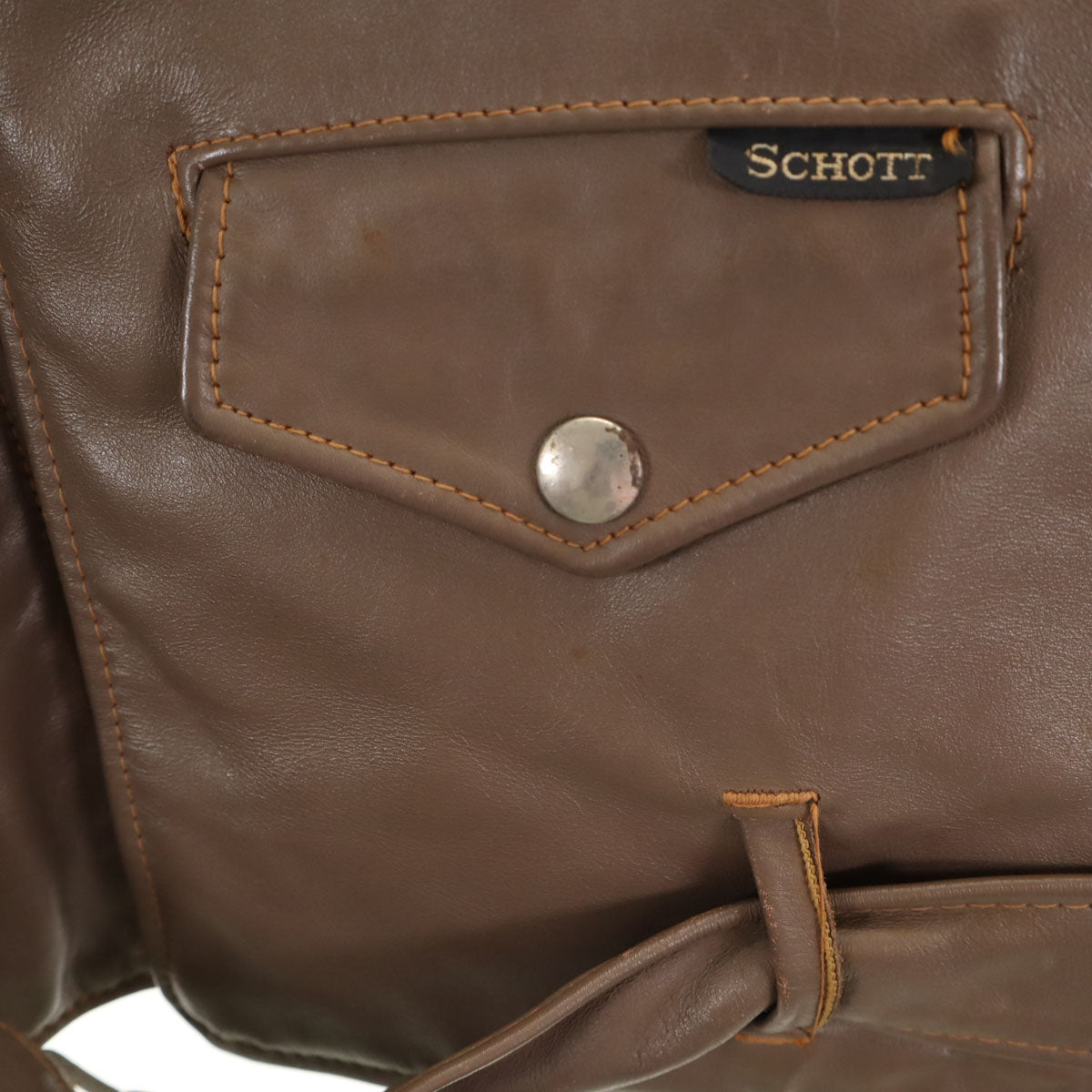 schott ショット USA製 レザー ダブルライダースジャケット 40 グレージュ メンズ