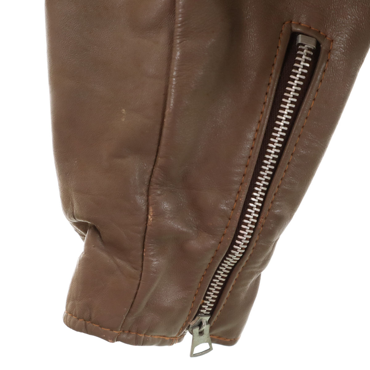 schott ショット USA製 レザー ダブルライダースジャケット 40 グレージュ メンズ