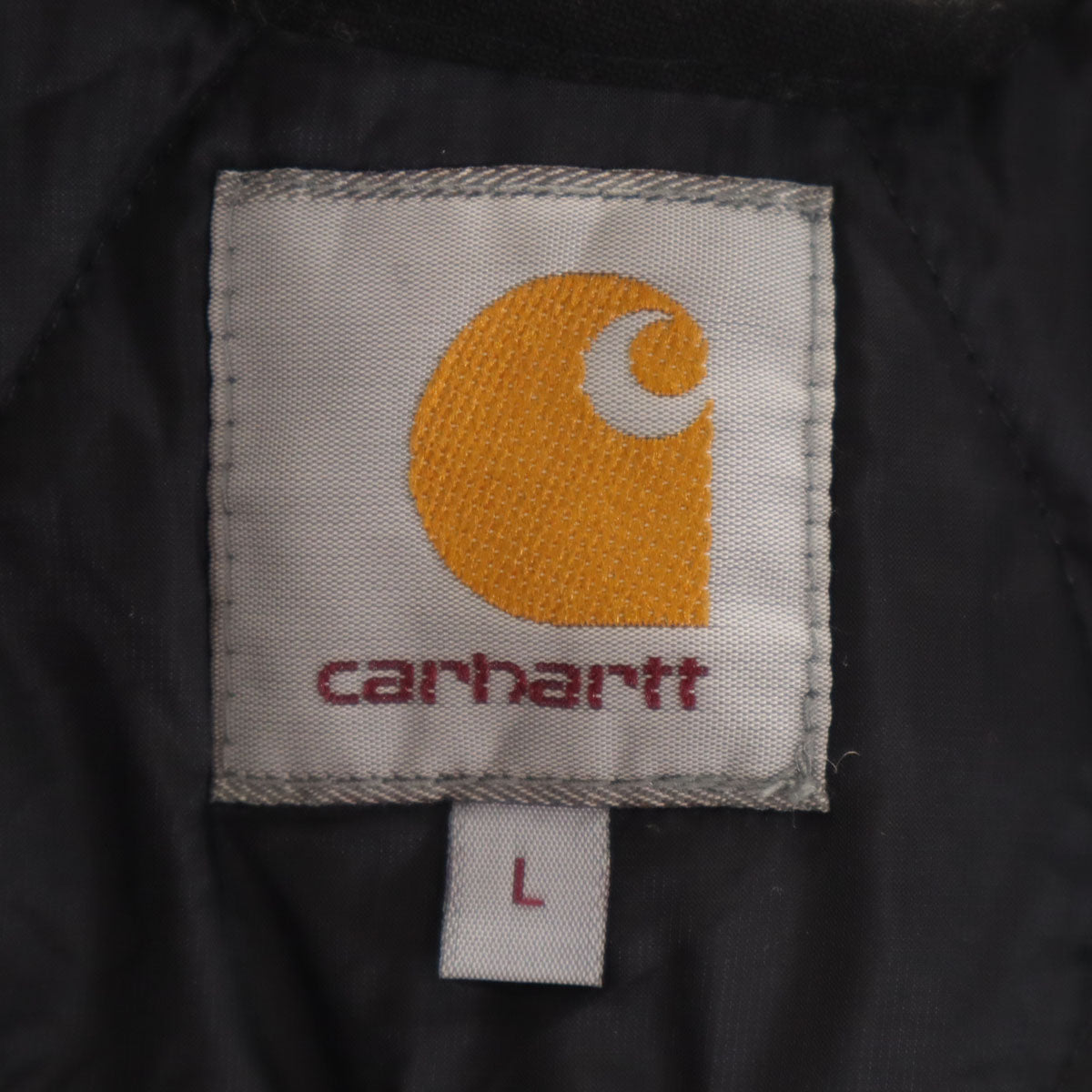 Carhartt カーハート ステンカラーコート L ブラック 裏キルティング コーデュロイ襟 メンズ