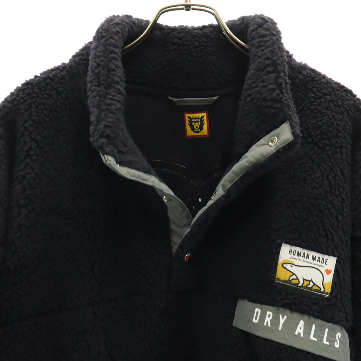 HUMAN MADE ヒューマンメイド プルオーバー ボアジャケット XL ブラック メンズ