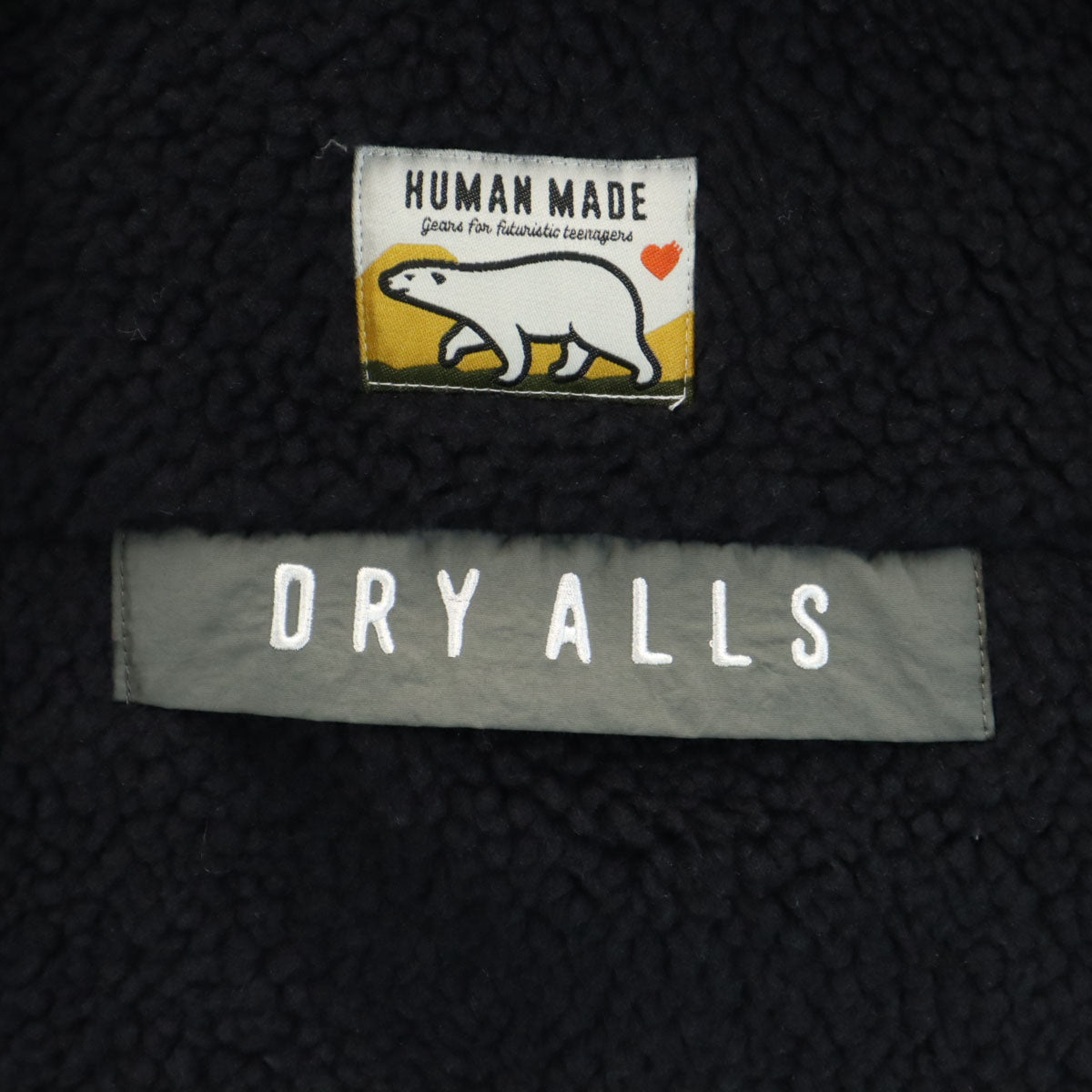 HUMAN MADE ヒューマンメイド プルオーバー ボアジャケット XL ブラック メンズ