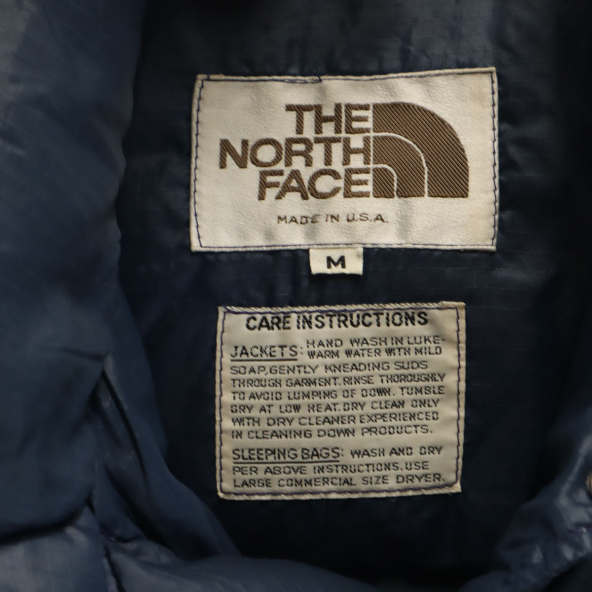 THE NORTH FACE ノースフェイス 80s 茶タグ ヴィンテージ ダウンベスト M ネイビー メンズ