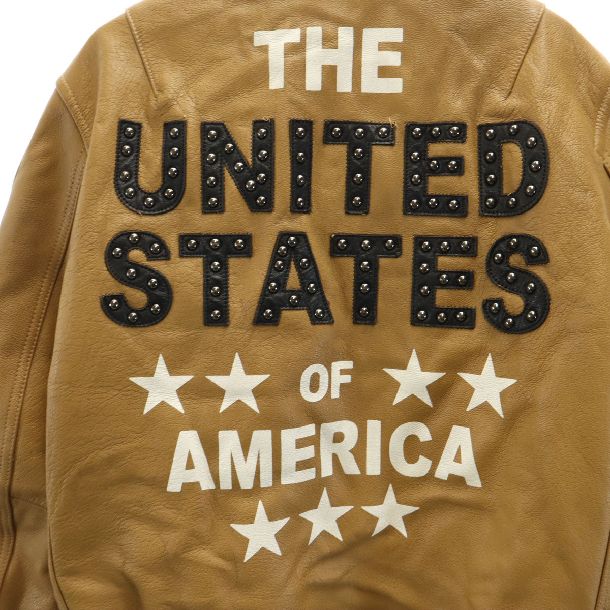 AVIREX アヴィレックス ゴートレザー MA-1 フライトジャケット M ブラウン 中綿 メンズ