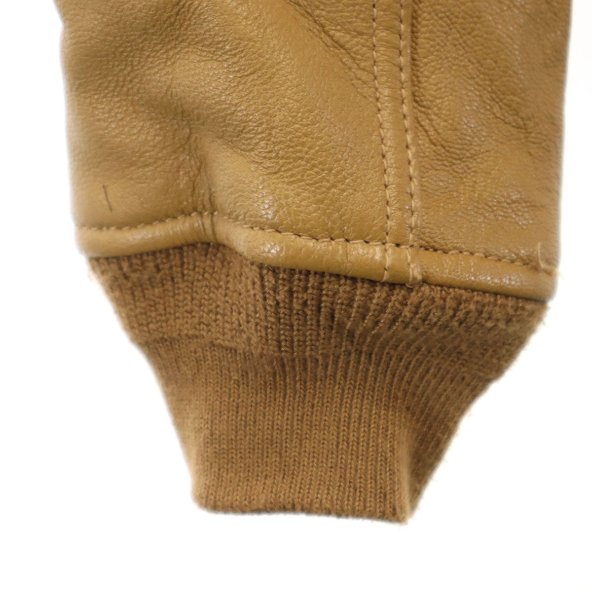 AVIREX アヴィレックス ゴートレザー MA-1 フライトジャケット M ブラウン 中綿 メンズ