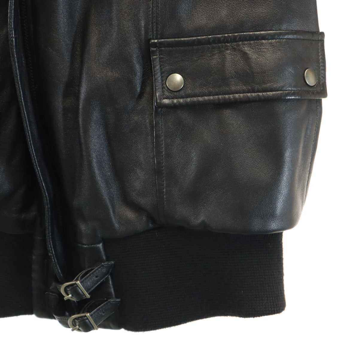 adidas アディダス レザー 中綿ジャケット 38 ブラック レディース