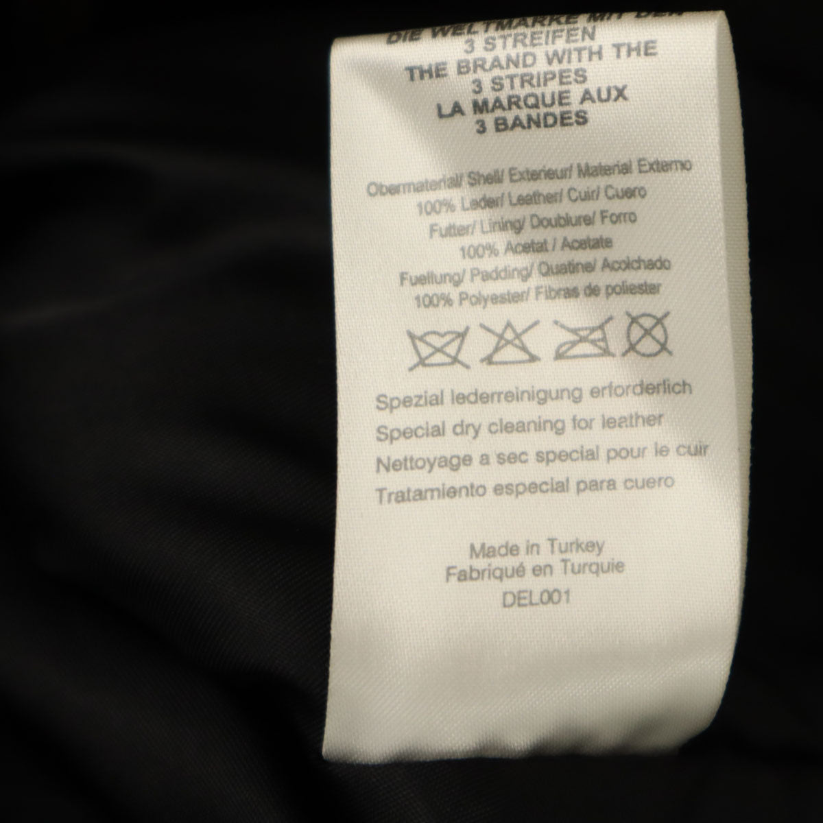 adidas アディダス レザー 中綿ジャケット 38 ブラック レディース