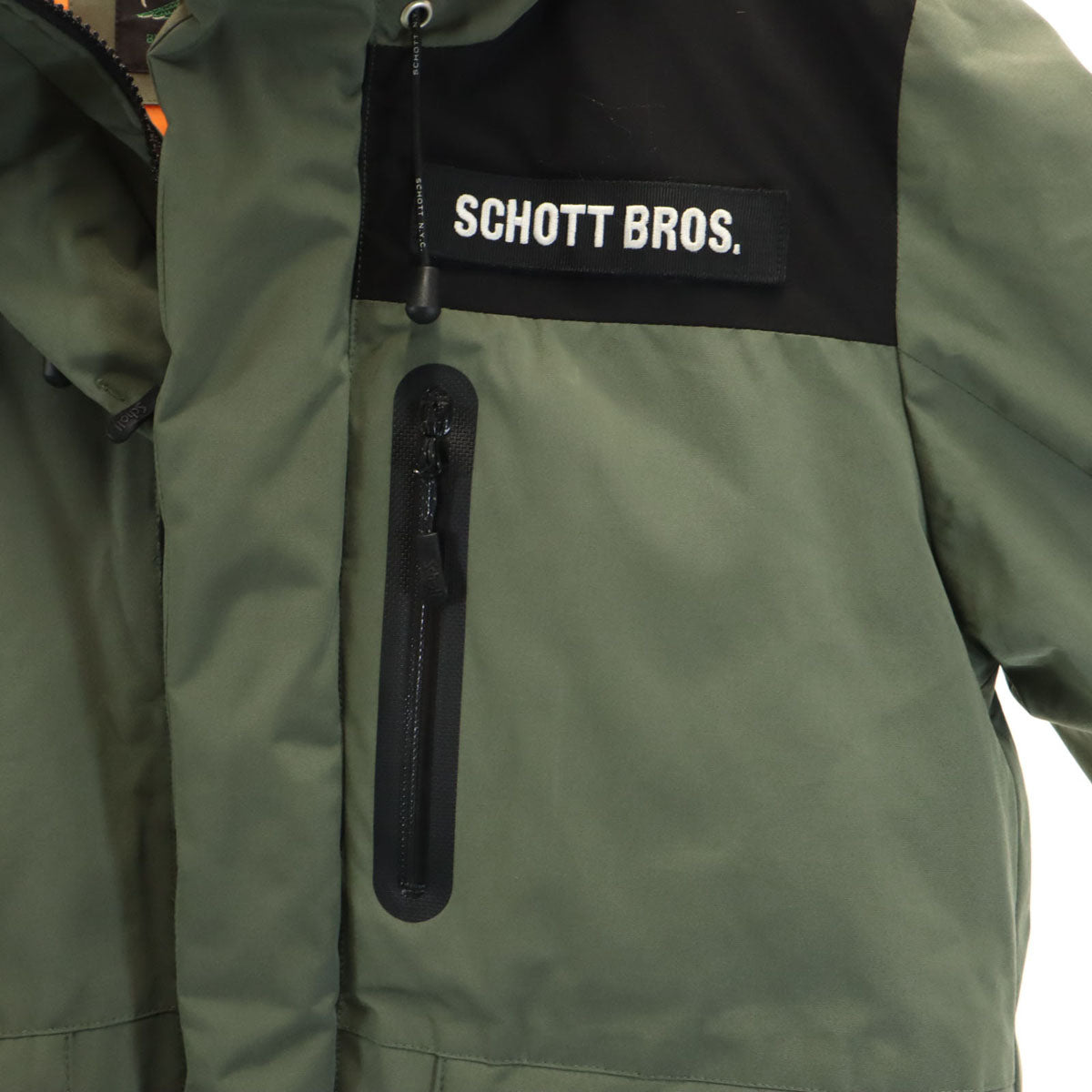 schott ショット ダウンジャケット M カーキ メンズ