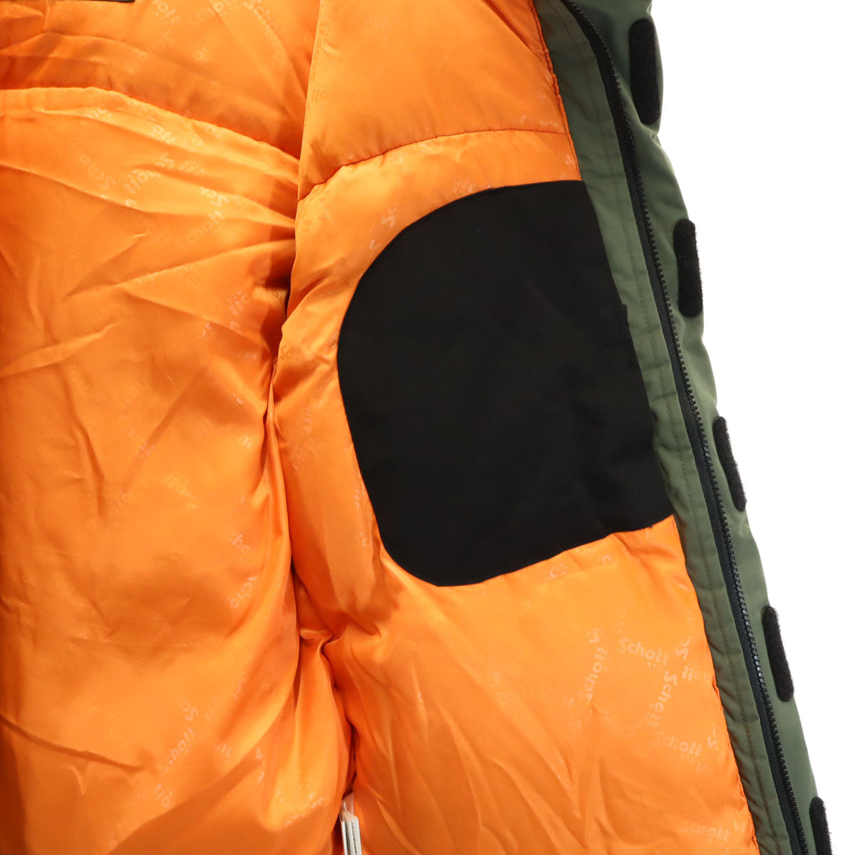 schott ショット ダウンジャケット M カーキ メンズ