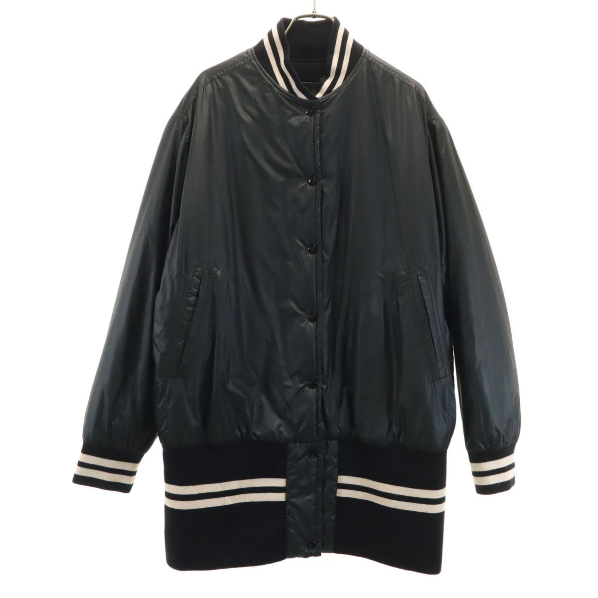 美品 MM6 エムエムシックス イタリア製 リバーシブル スタジャン 42 ブラック Martin Margiela 中綿入り レディース