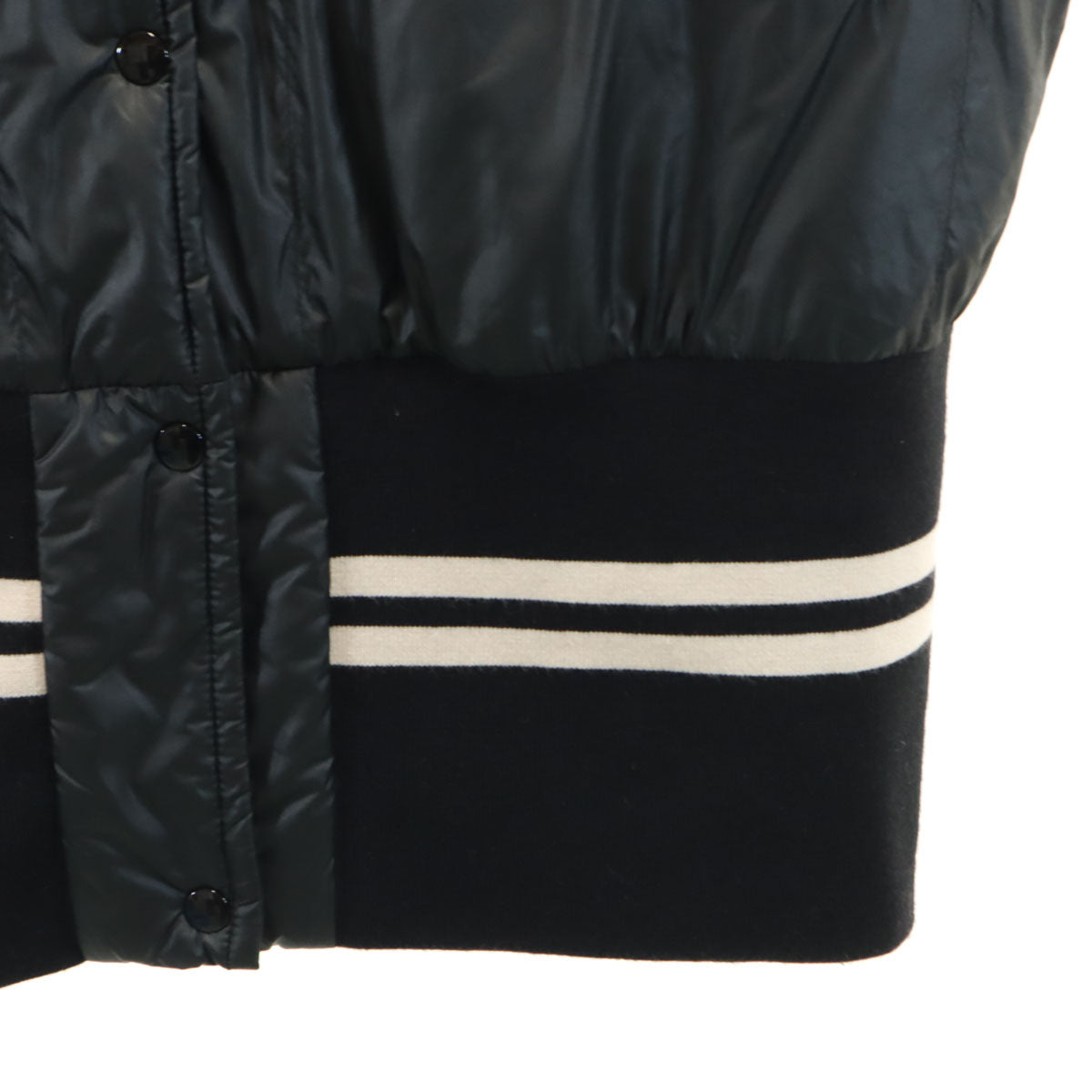 美品 MM6 エムエムシックス イタリア製 リバーシブル スタジャン 42 ブラック Martin Margiela 中綿入り レディース