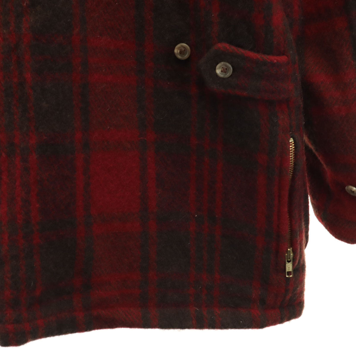 Polo by Ralph Lauren ポロバイラルフローレン 90s オールド チェック柄 ウールジャケット M 赤系 メンズ