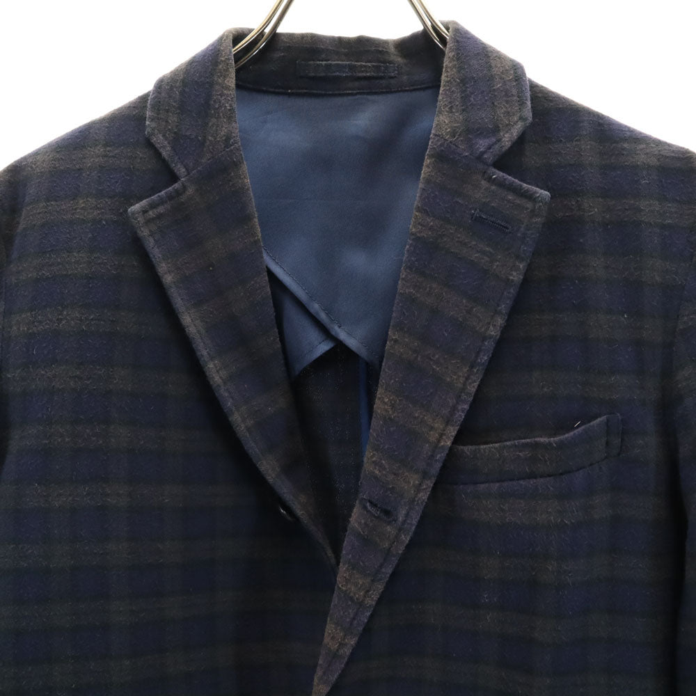 VAN JACKET ヴァンヂャケット チェック柄 テーラードジャケット M ネイビー アンコン メンズ