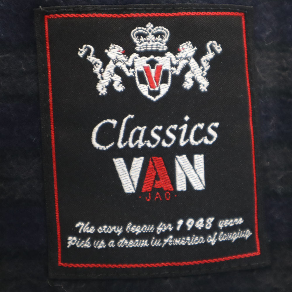 VAN JACKET ヴァンヂャケット チェック柄 テーラードジャケット M ネイビー アンコン メンズ