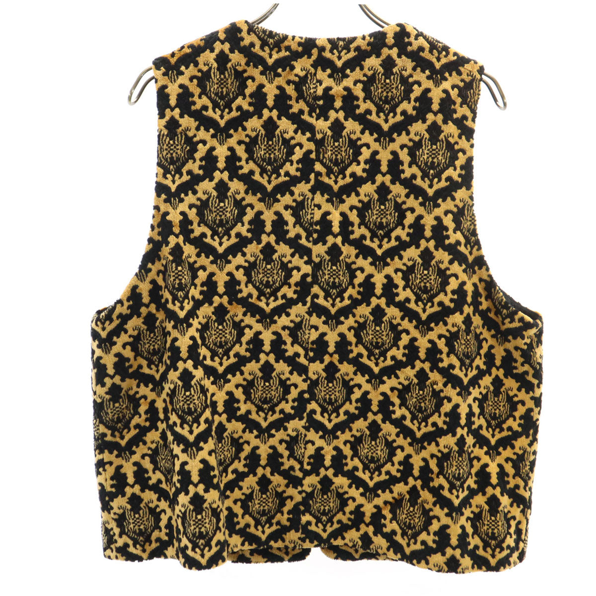 6 ロク 日本製 総柄 カットパイル ジャカード ベスト イエローベージュ系 ユナイテッドアローズ レディース