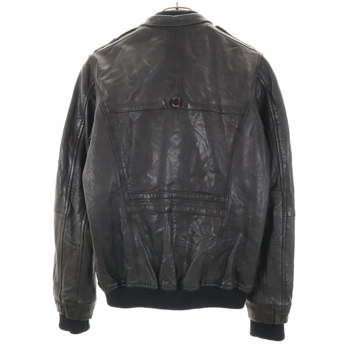 HILFIGER DENIM ヒルフィガーデニム シングルライダースジャケット M ブラック トミーヒルフィガー レディース