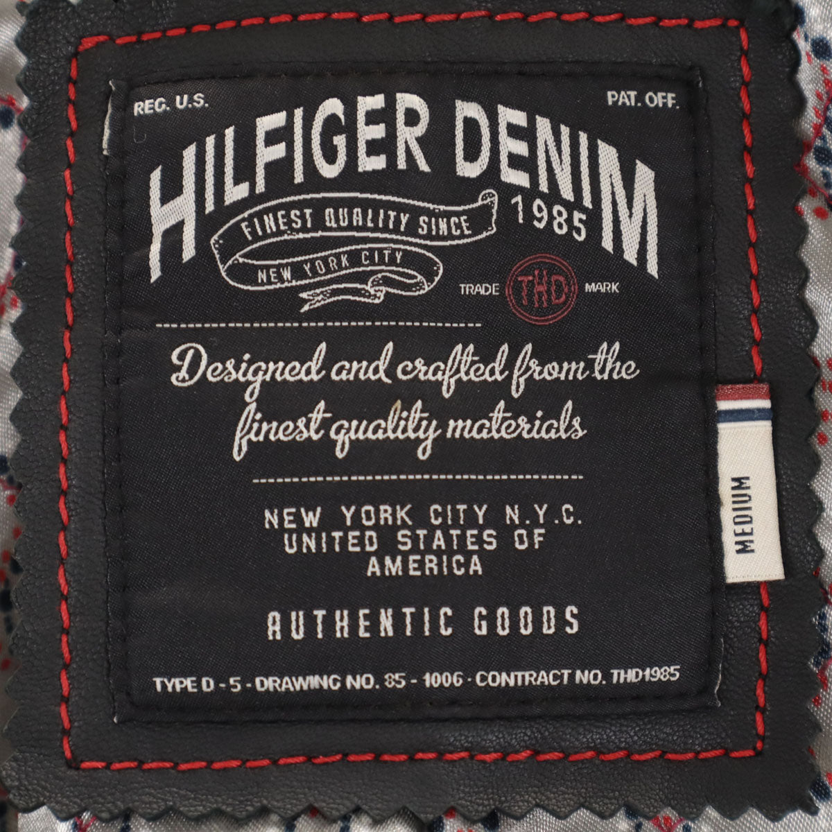 HILFIGER DENIM ヒルフィガーデニム シングルライダースジャケット M ブラック トミーヒルフィガー レディース