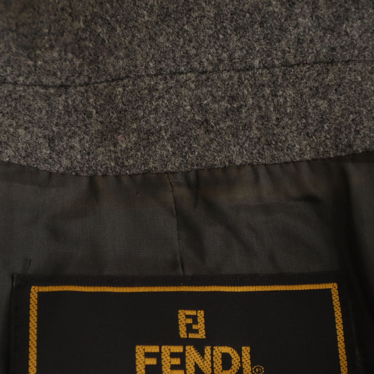 FENDI フェンディ 90s イタリア製 オールド ウールジャケット 42 グレー レディース