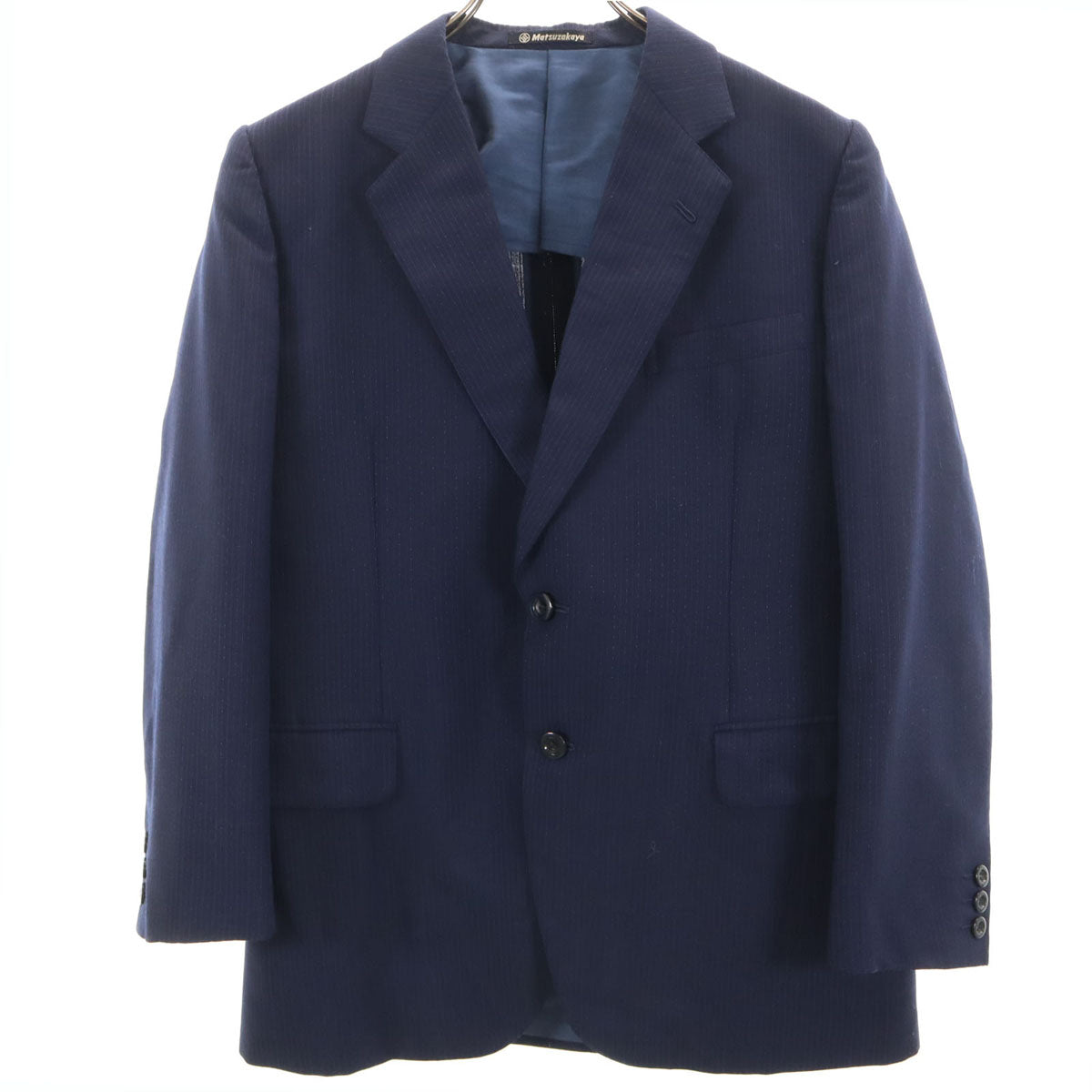 LANVIN ランバン 90s オールド ストライプ柄 テーラードジャケット ネイビー メンズ