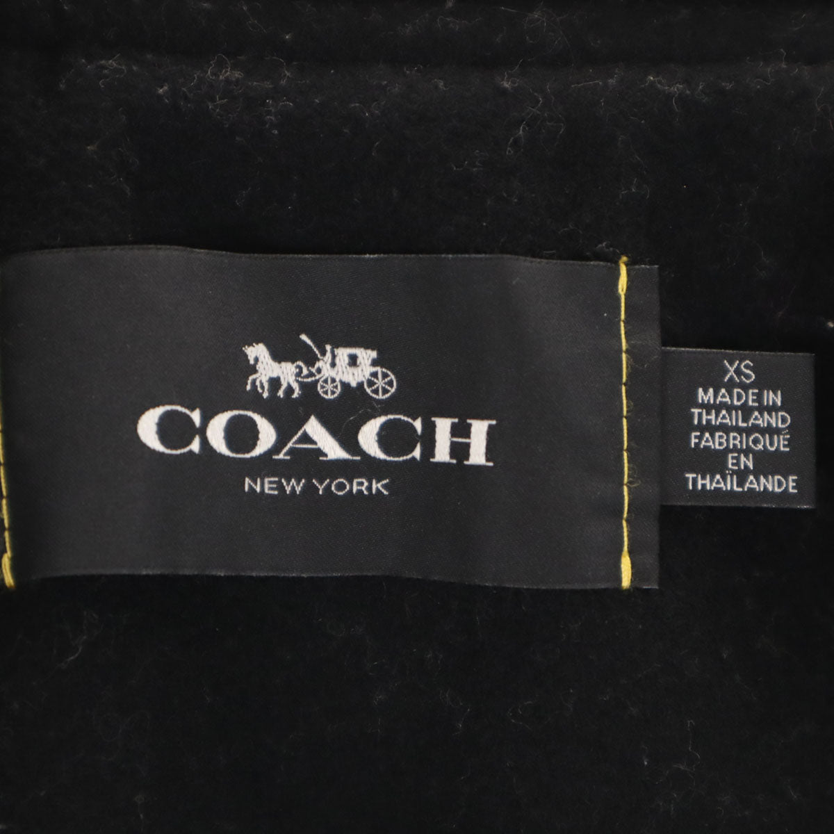 COACH コーチ スタジャン XS ブラック F34122 バーシティジャケット 中綿 レディース