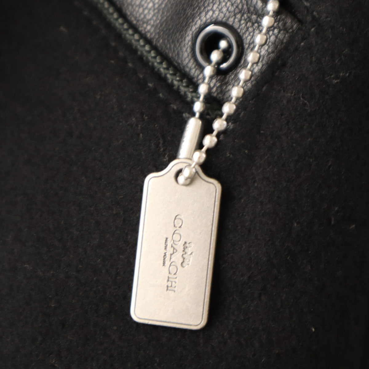 COACH コーチ スタジャン XS ブラック F34122 バーシティジャケット 中綿 レディース