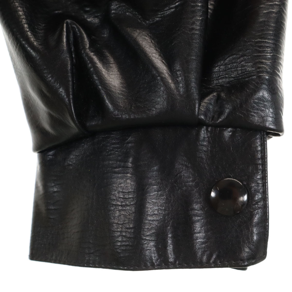 BENMY SHOWER 21AW Girls Don't Cry ガールズドントクライ コラボ バックエンジェル刺繍 フェイク レザージャケット 3 ブラック メンズ