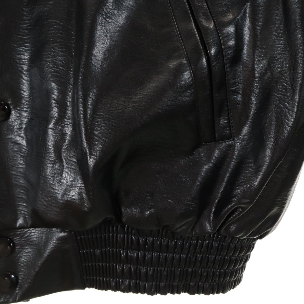 BENMY SHOWER 21AW Girls Don't Cry ガールズドントクライ コラボ バックエンジェル刺繍 フェイク レザージャケット 3 ブラック メンズ