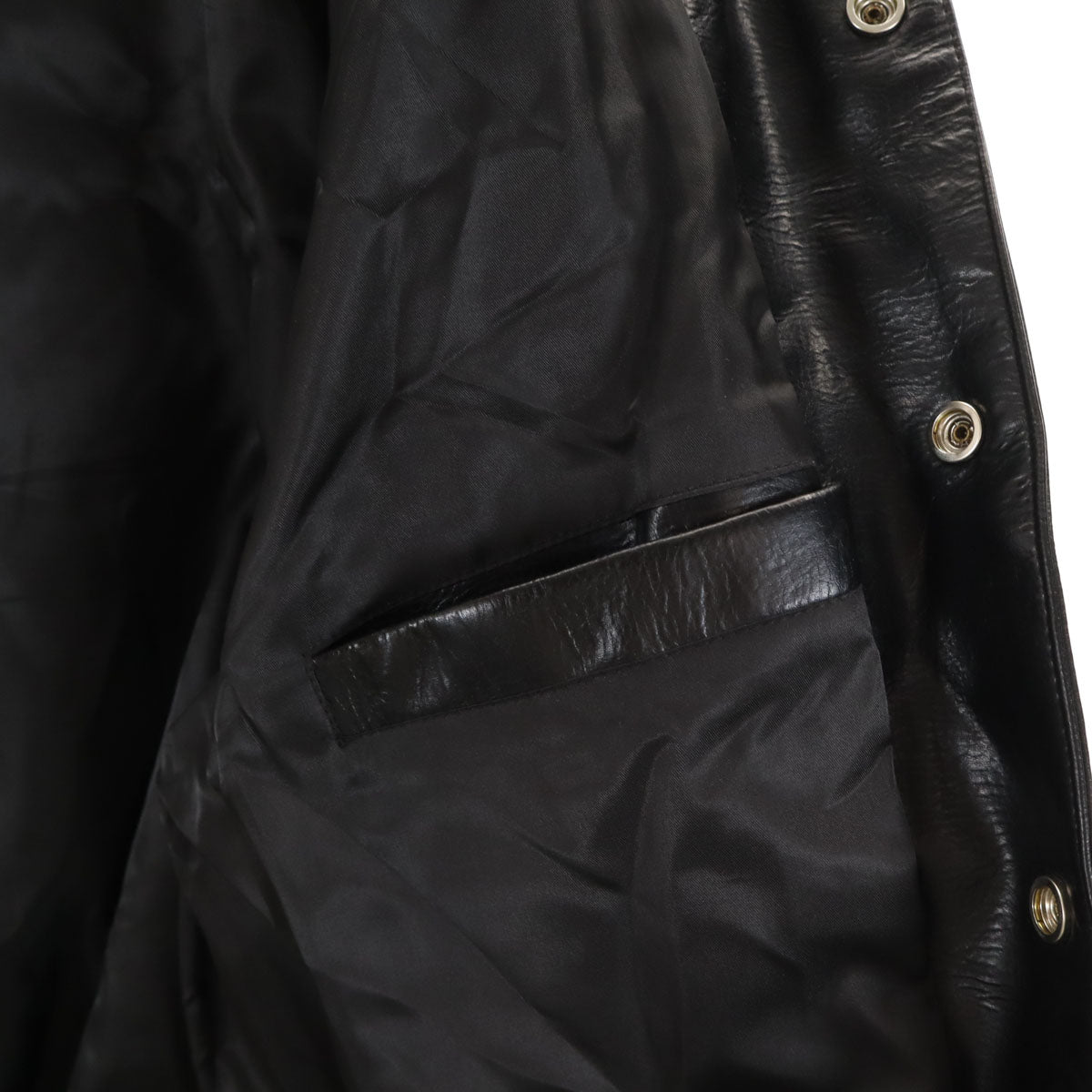 BENMY SHOWER 21AW Girls Don't Cry ガールズドントクライ コラボ バックエンジェル刺繍 フェイク レザージャケット 3 ブラック メンズ