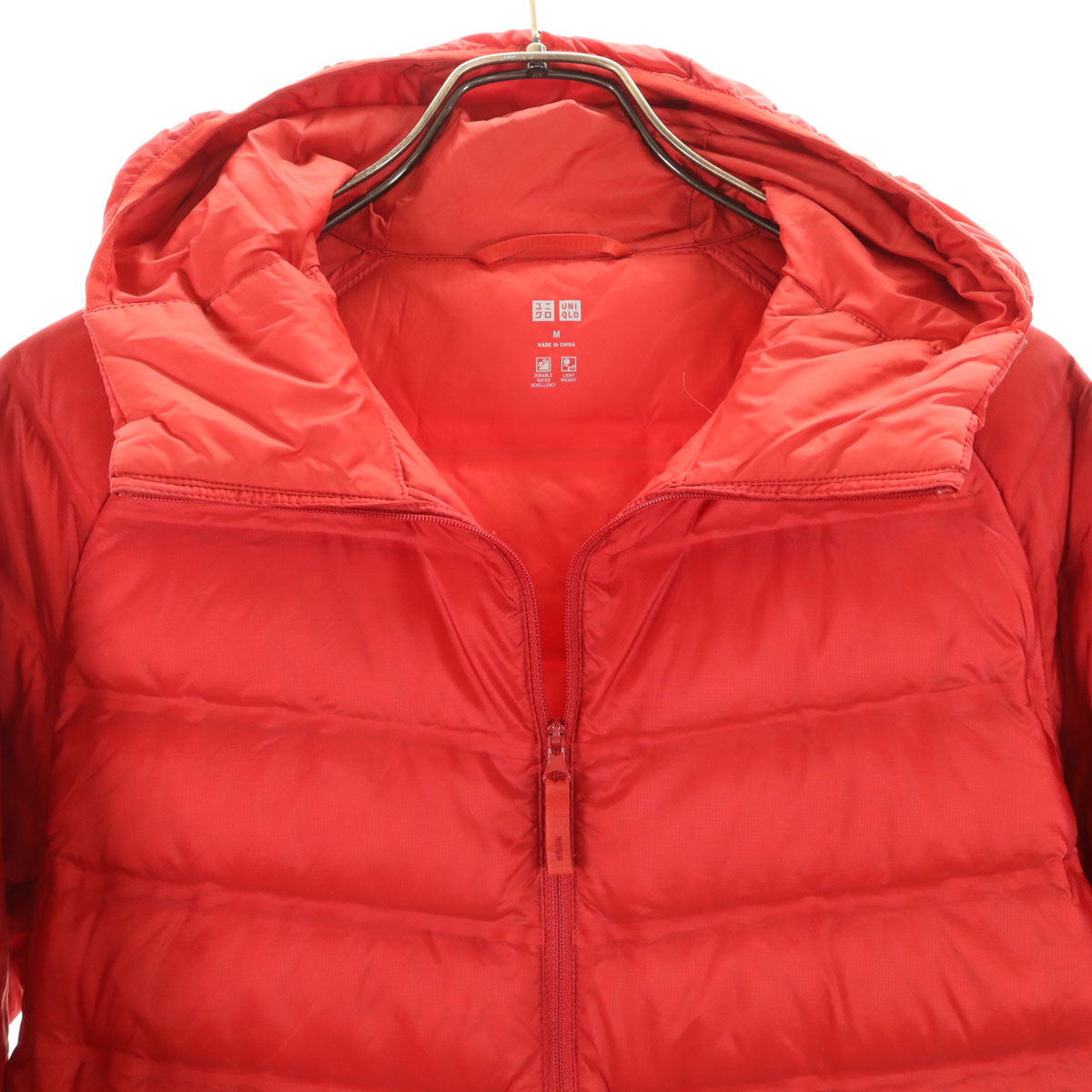 UNIQLO ユニクロ フーディー ウルトラライトダウンジャケット M レッド メンズ