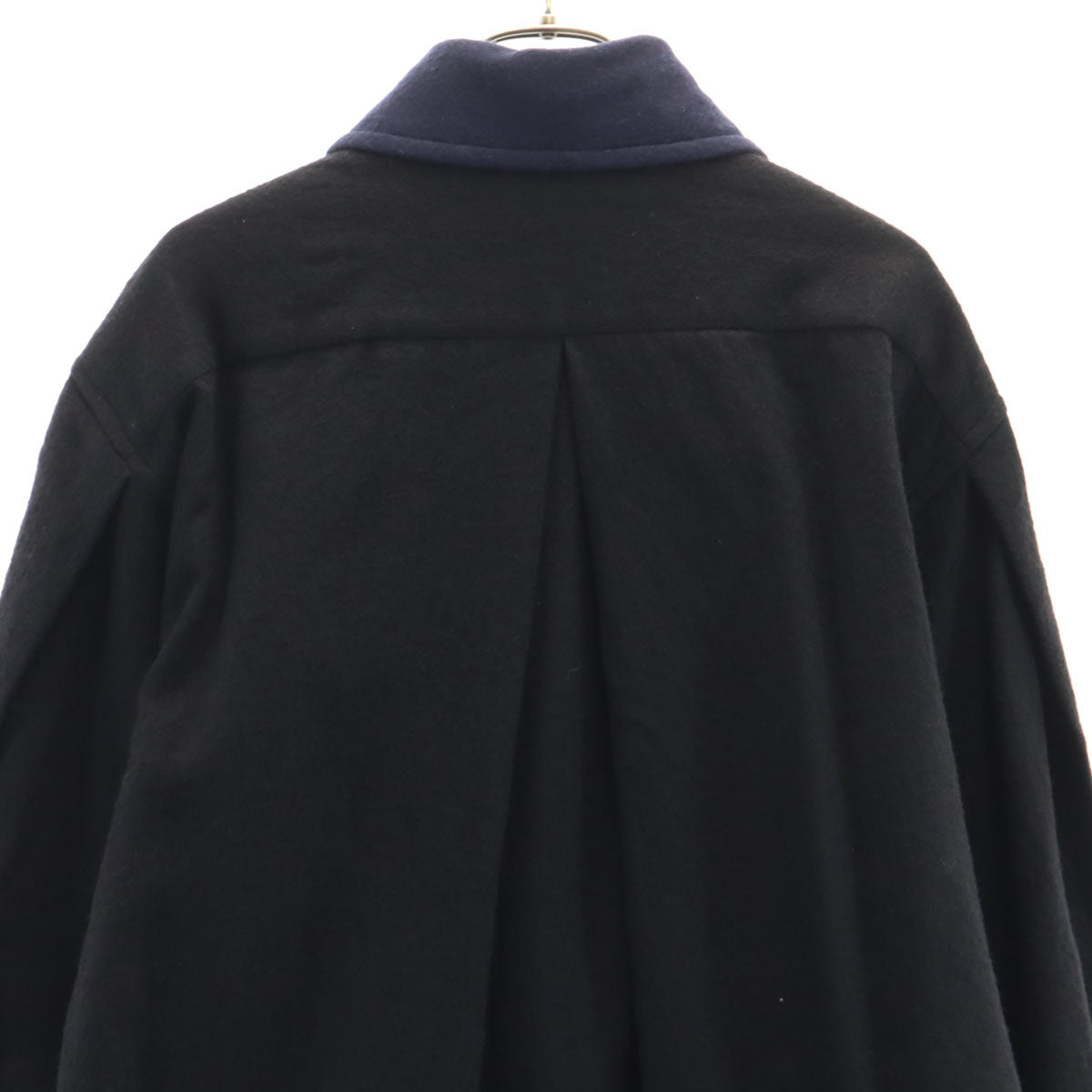 by H. バイエイチ 日本製 ウールブレンド 長袖 シャツ 3 ブラック メンズ