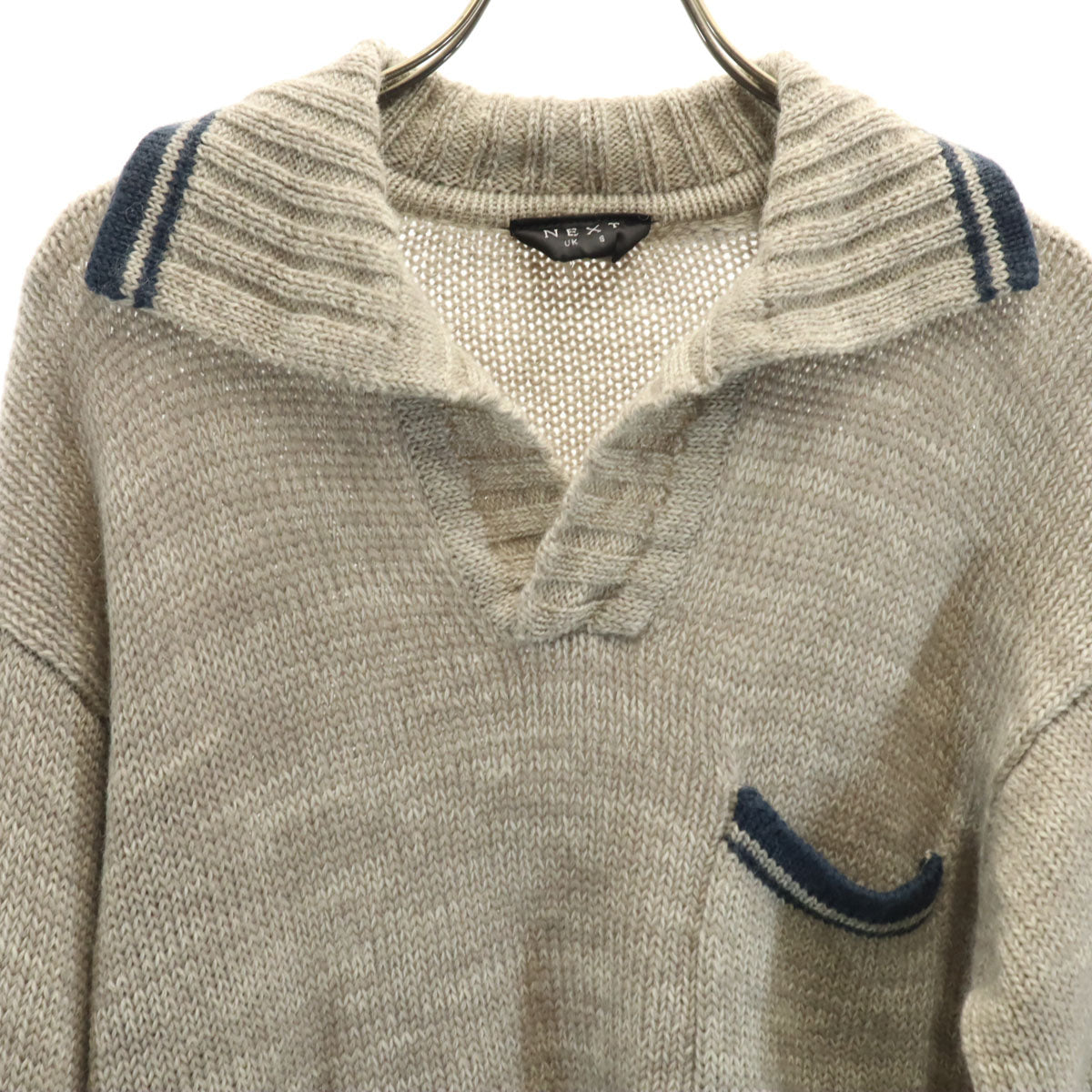 NEXT ネクスト 長袖 セーター S グレージュ ニット メンズ