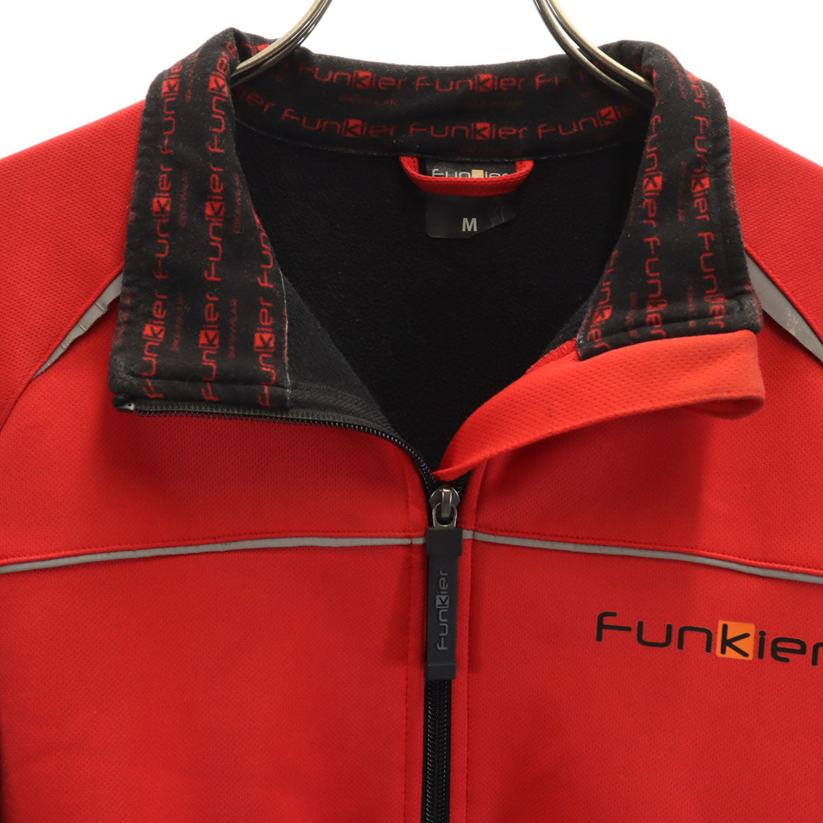 Funkier ファンキアー サイクリング ジップジャケット M レッド メンズ
