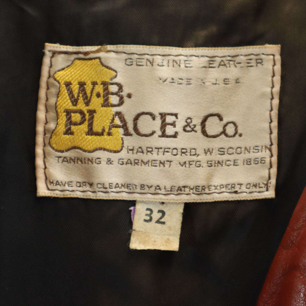 W.B PLACE&CO ダブリュービープレイスアンドコー 70s 80s USA製 ヴィンテージ ジャケット 32 ブラウン系 レディース