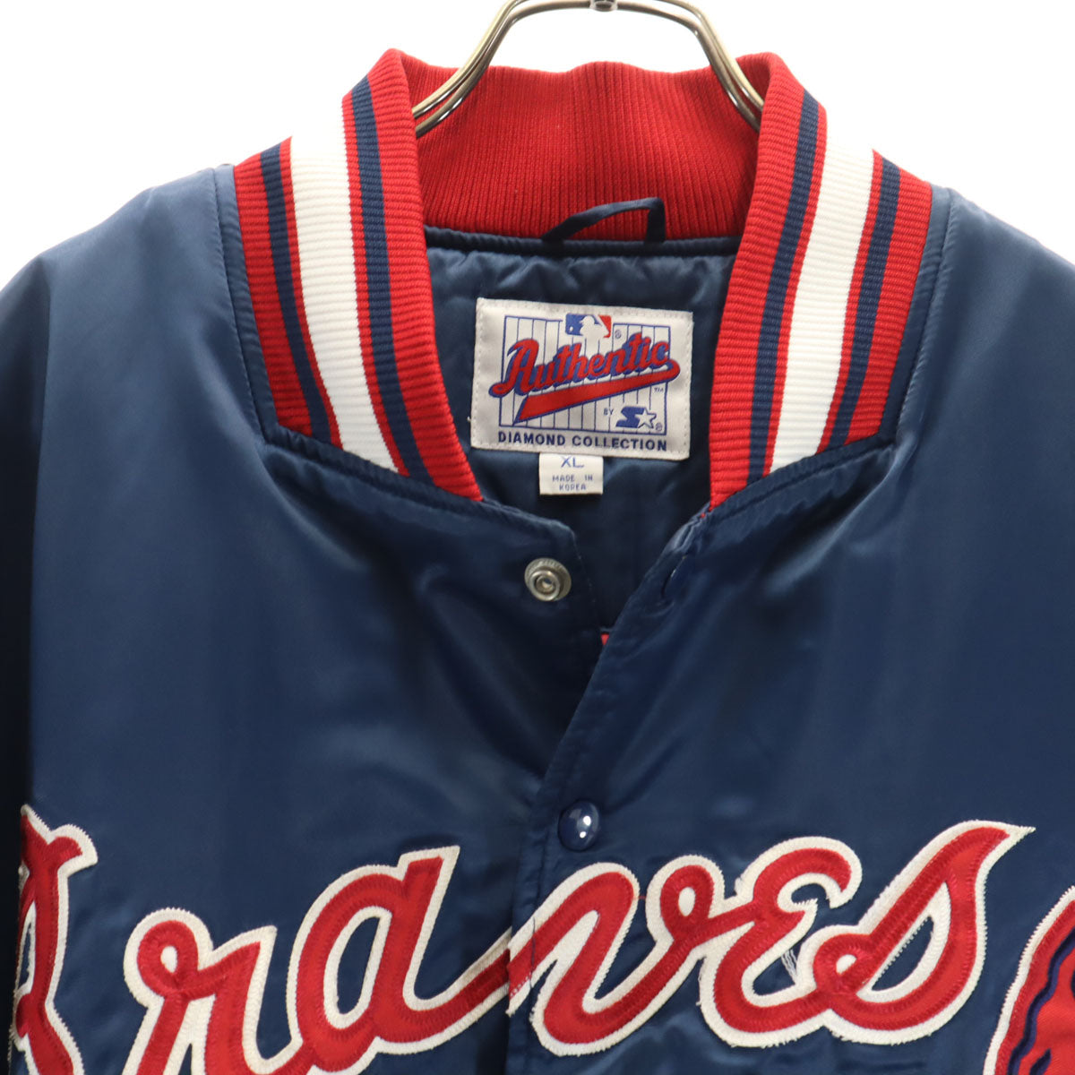 美品 Authentic by STARTER オーセンティックバイスターター スタジャン XL ネイビー メンズ