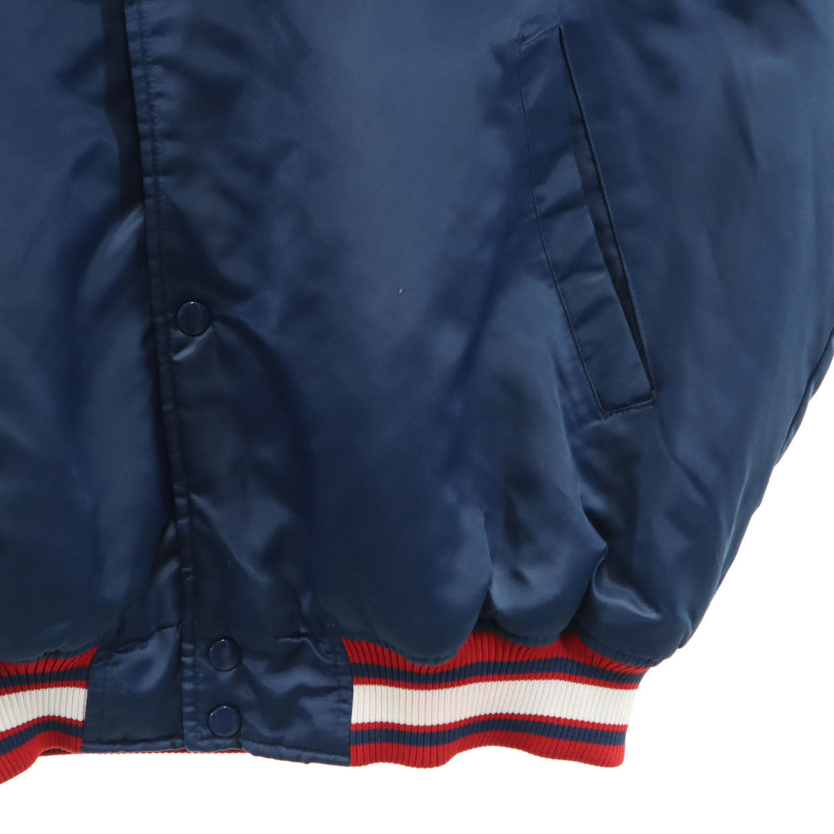 美品 Authentic by STARTER オーセンティックバイスターター スタジャン XL ネイビー メンズ