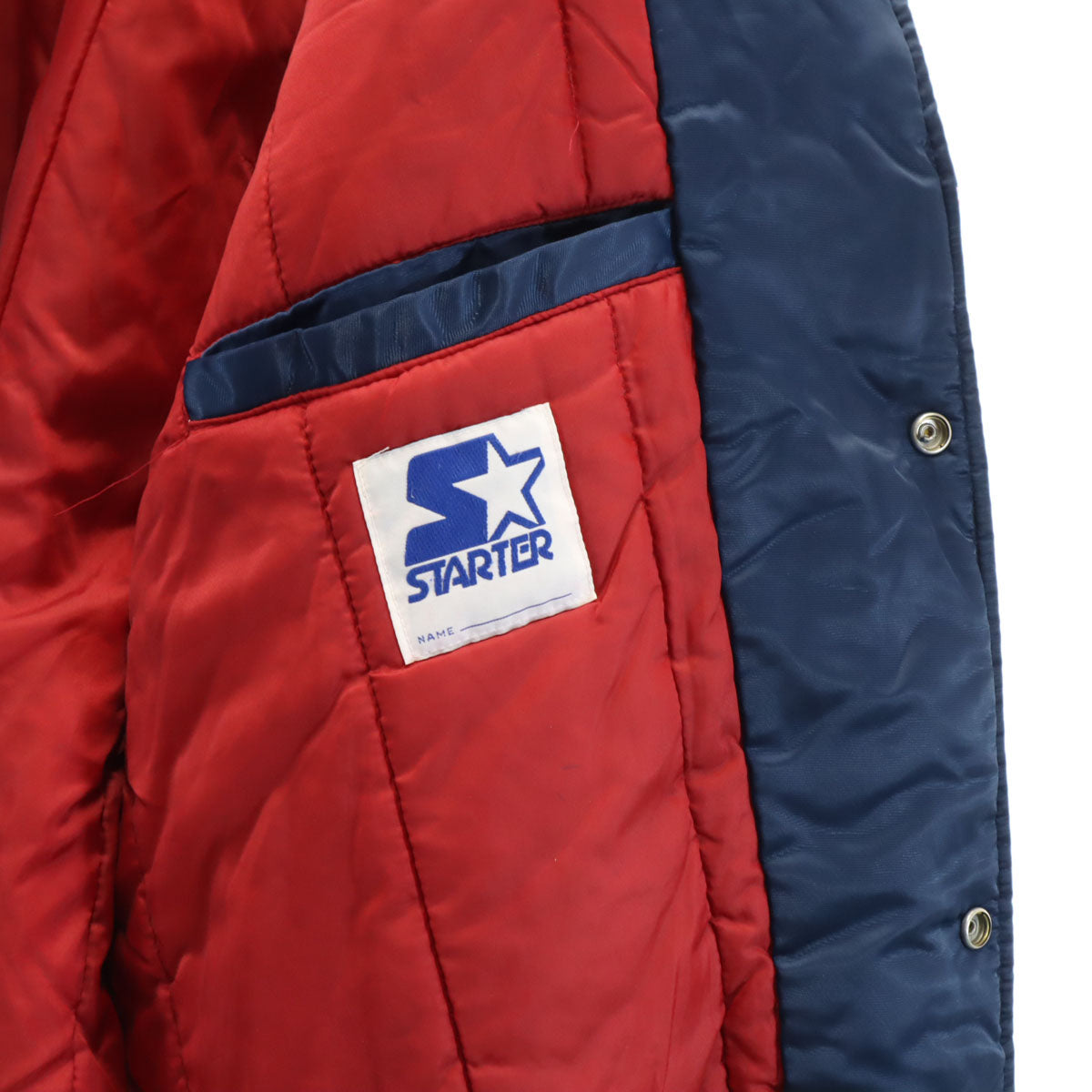 美品 Authentic by STARTER オーセンティックバイスターター スタジャン XL ネイビー メンズ