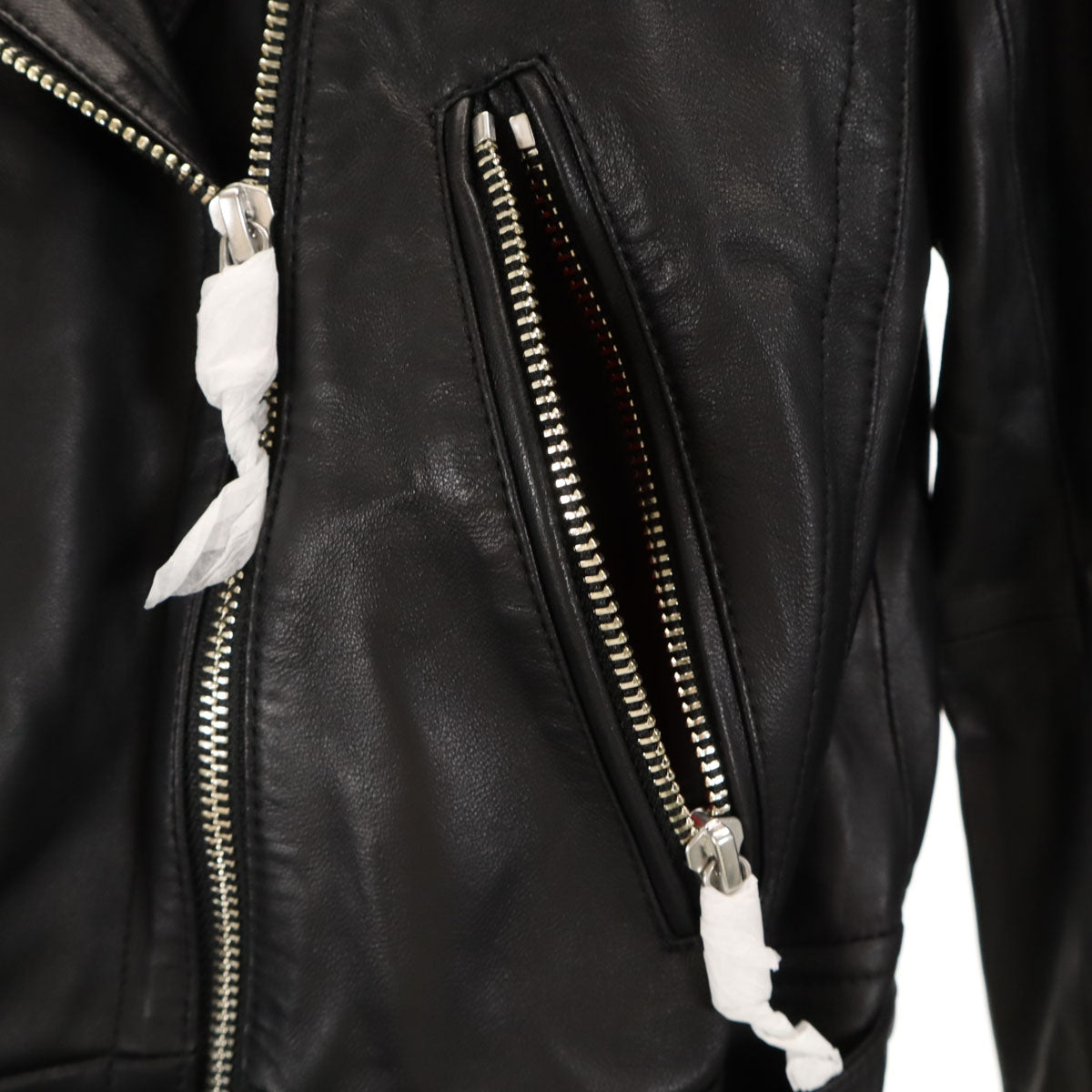 未使用 Diagram ダイアグラム レザー ライダースジャケット 36 ブラック系 レディース