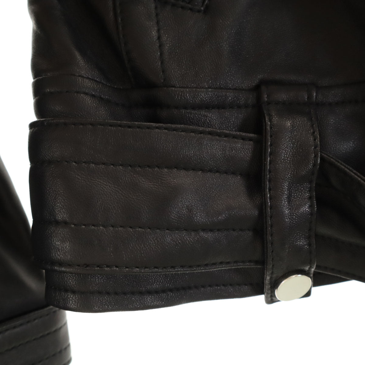 未使用 Diagram ダイアグラム レザー ライダースジャケット 36 ブラック系 レディース