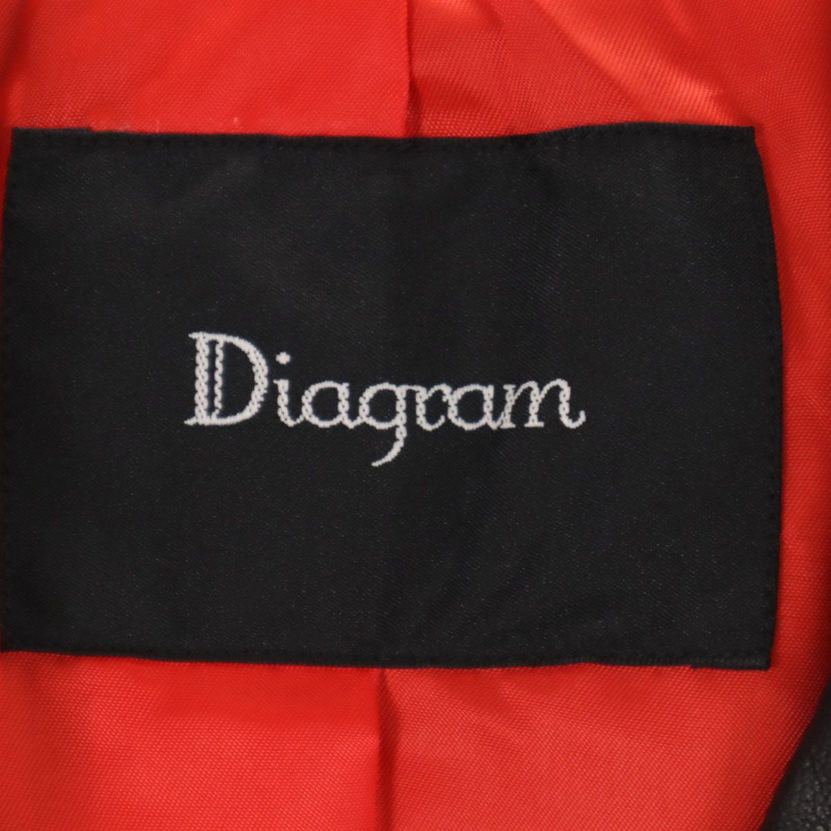 未使用 Diagram ダイアグラム レザー ライダースジャケット 36 ブラック系 レディース