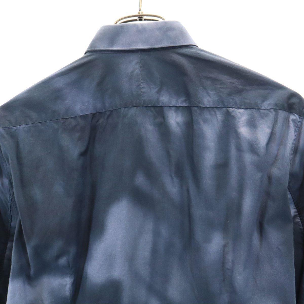 BALENCIAGA バレンシアガ イタリア製 タイダイ柄 長袖 シャツ 38 ネイビー メンズ