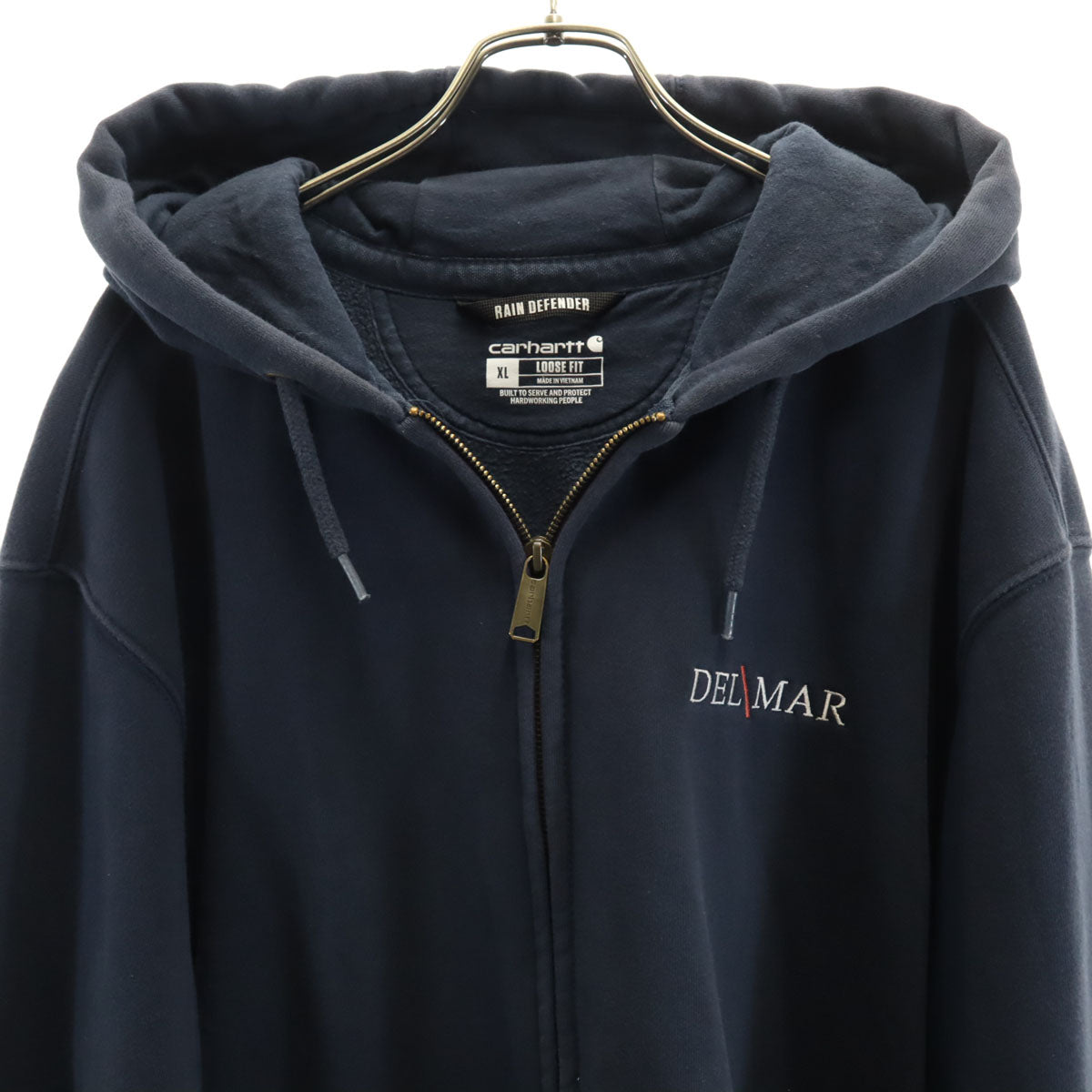 Carhartt カーハート 企業モノ刺繍 長袖 スウェット ジップパーカー XL ネイビー 100614 メンズ